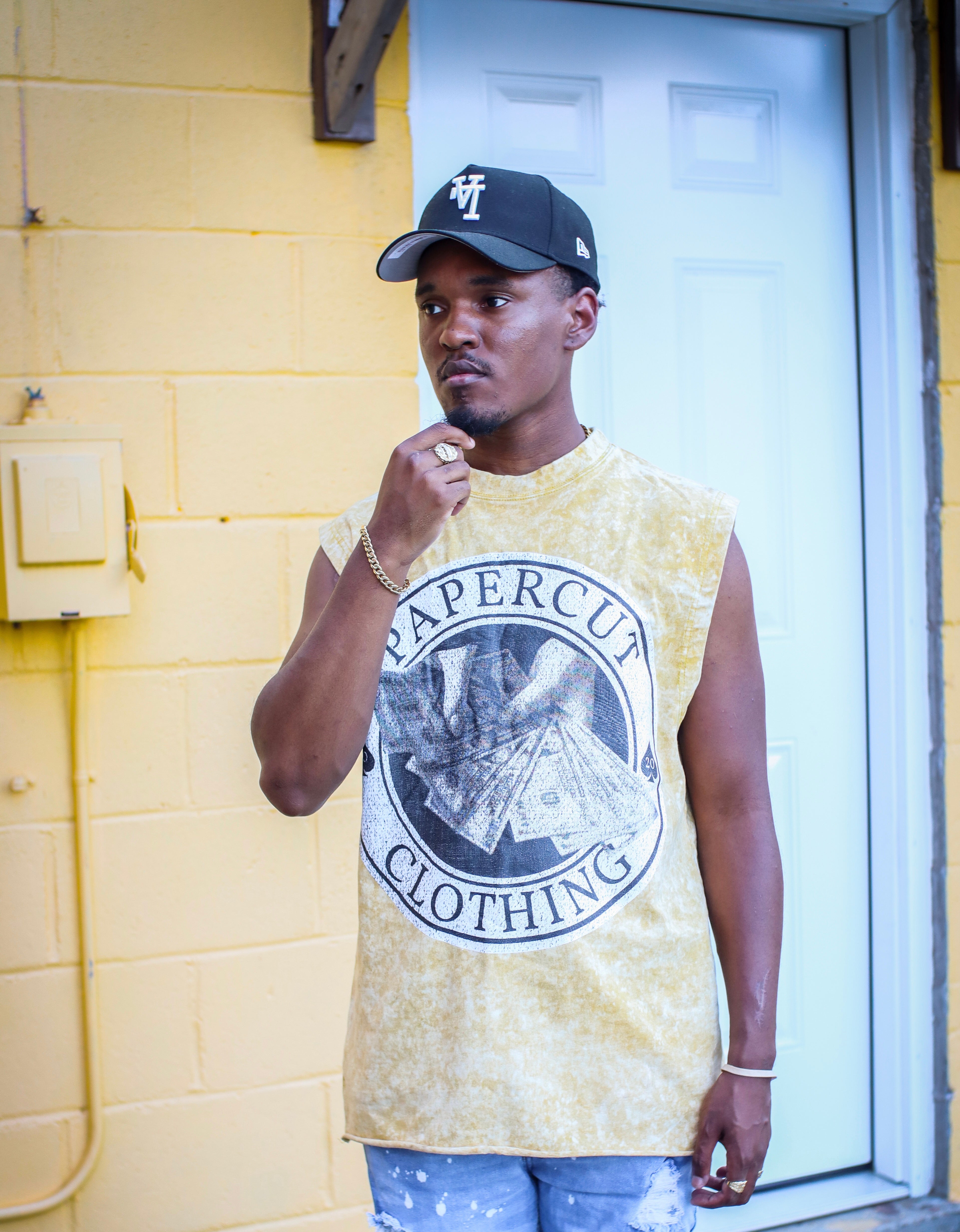 Papercut sleeveless t shirt